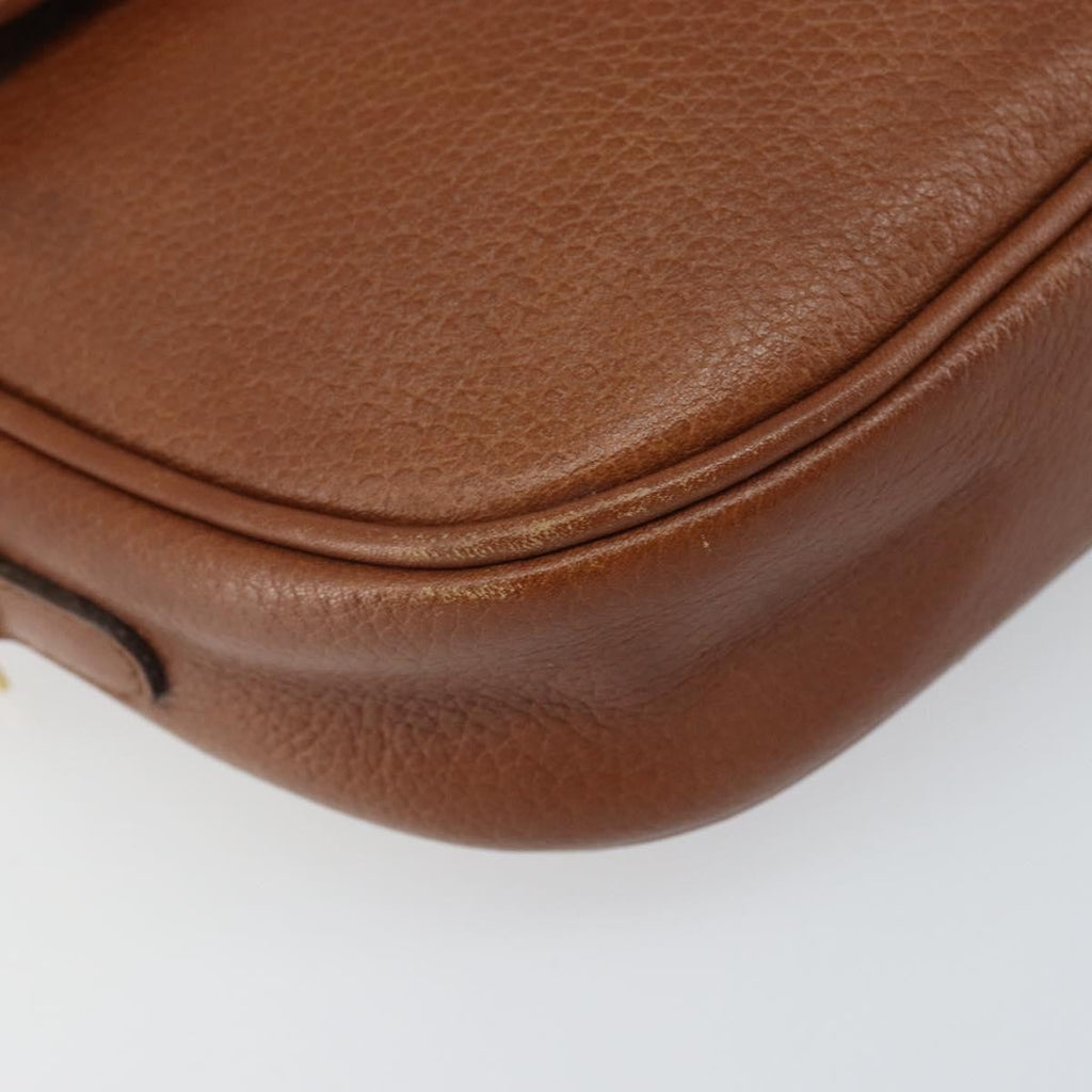 Burberry Vintage Shoulder Bag Leather Brown Leather Shoulder Bag