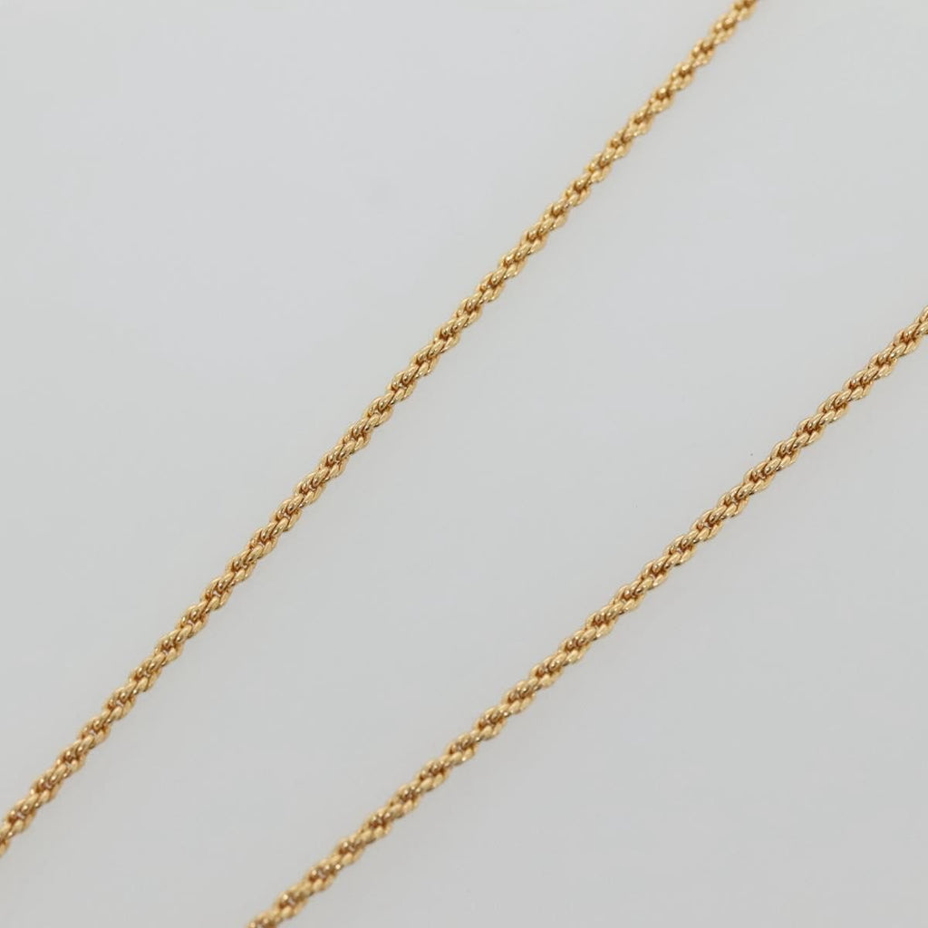 Christian Dior Logo Flower Necklace Metal Gold Metal Jewelry (Pre-Owned)