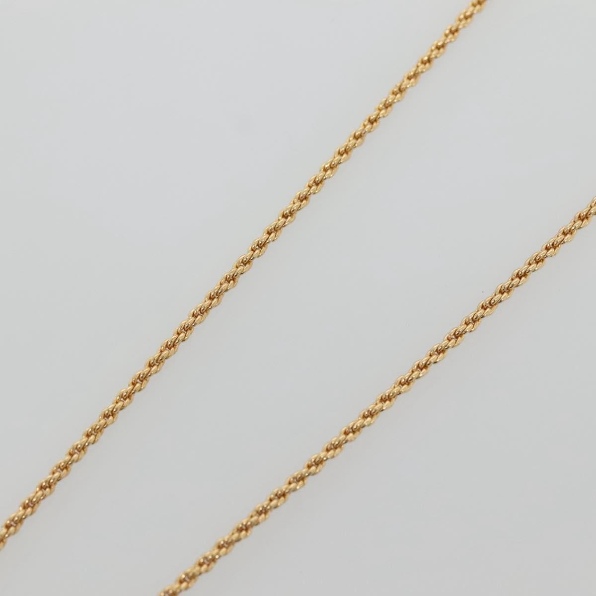 Christian Dior Logo Flower Necklace Metal Gold Metal Jewelry (Pre-Owned)
