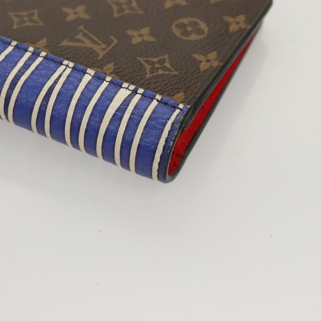 Louis Vuitton Porte Feuille Brother Patchwork Blue Canvas Wallets Accessory