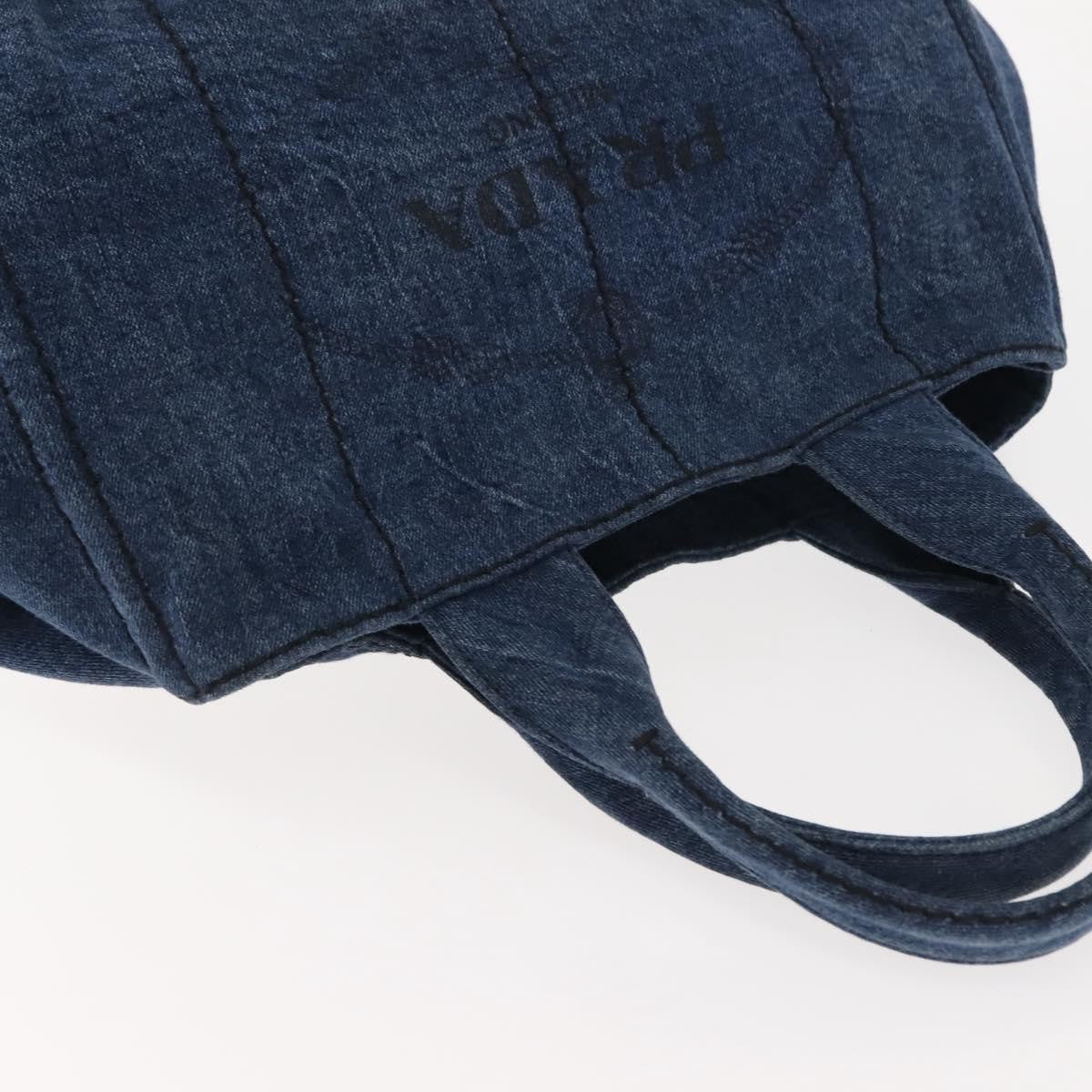 Prada Canapa Convertible Tote Denim Blue Denim_Jeans Bag