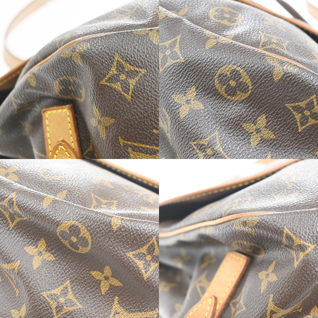 Louis Vuitton Saumur Handbag Monogram Canvas Brown Canvas Shoulder Bag