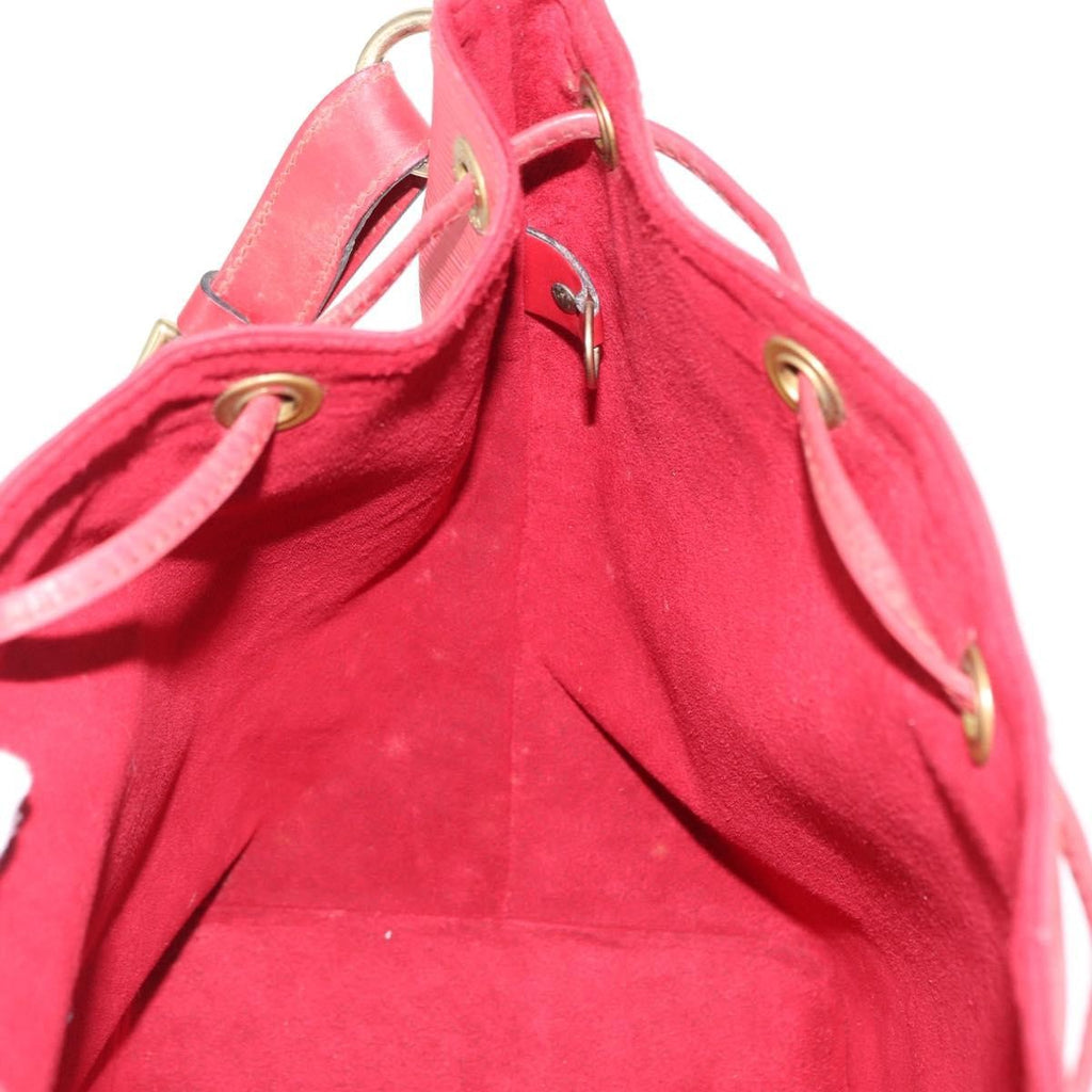 Louis Vuitton Petit Noe Handbag Epi Leather Red Leather Shoulder Bag