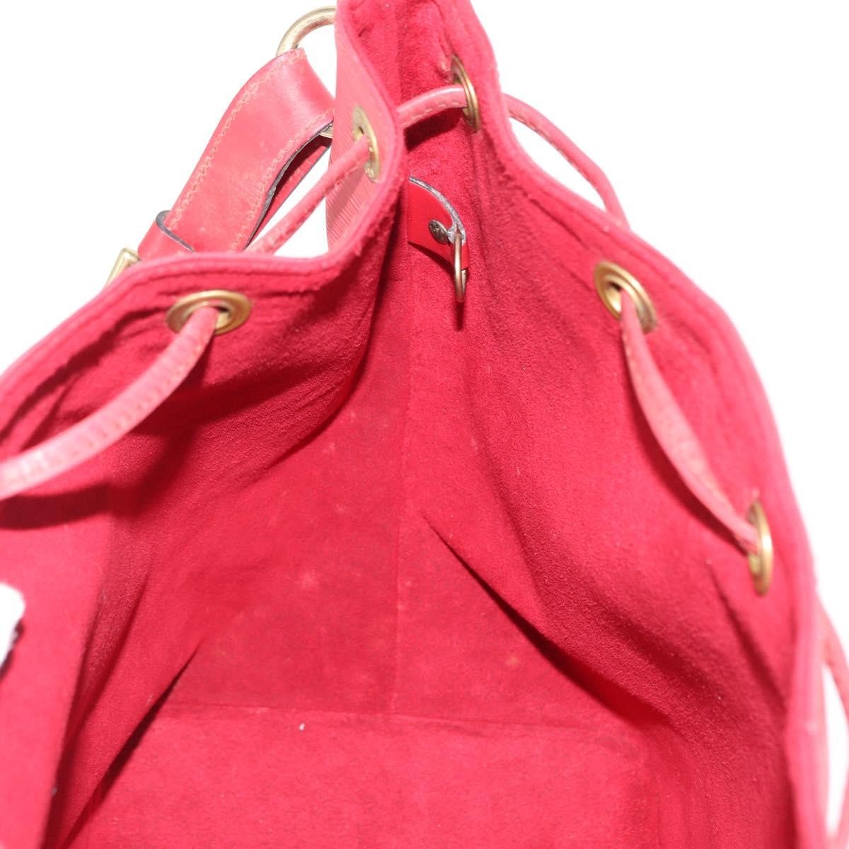 Louis Vuitton Petit Noe Handbag Epi Leather Red Leather Shoulder Bag