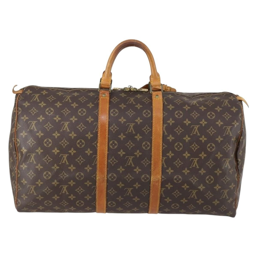 Louis Vuitton Keepall Bag Monogram Canvas Brown Canvas Travel Bag