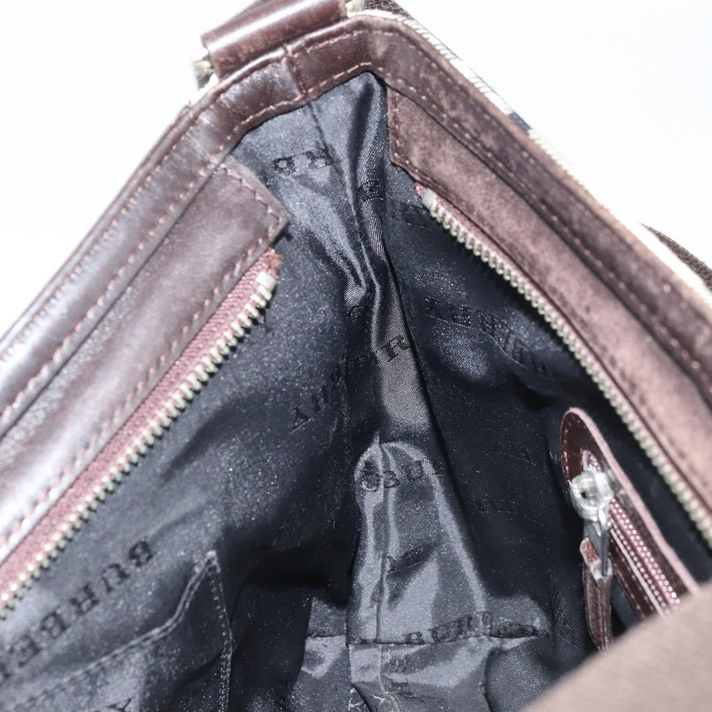 Burberry Nova Check Shoulder Bag Canvas And Leather Beige Canvas Shoulder Bag