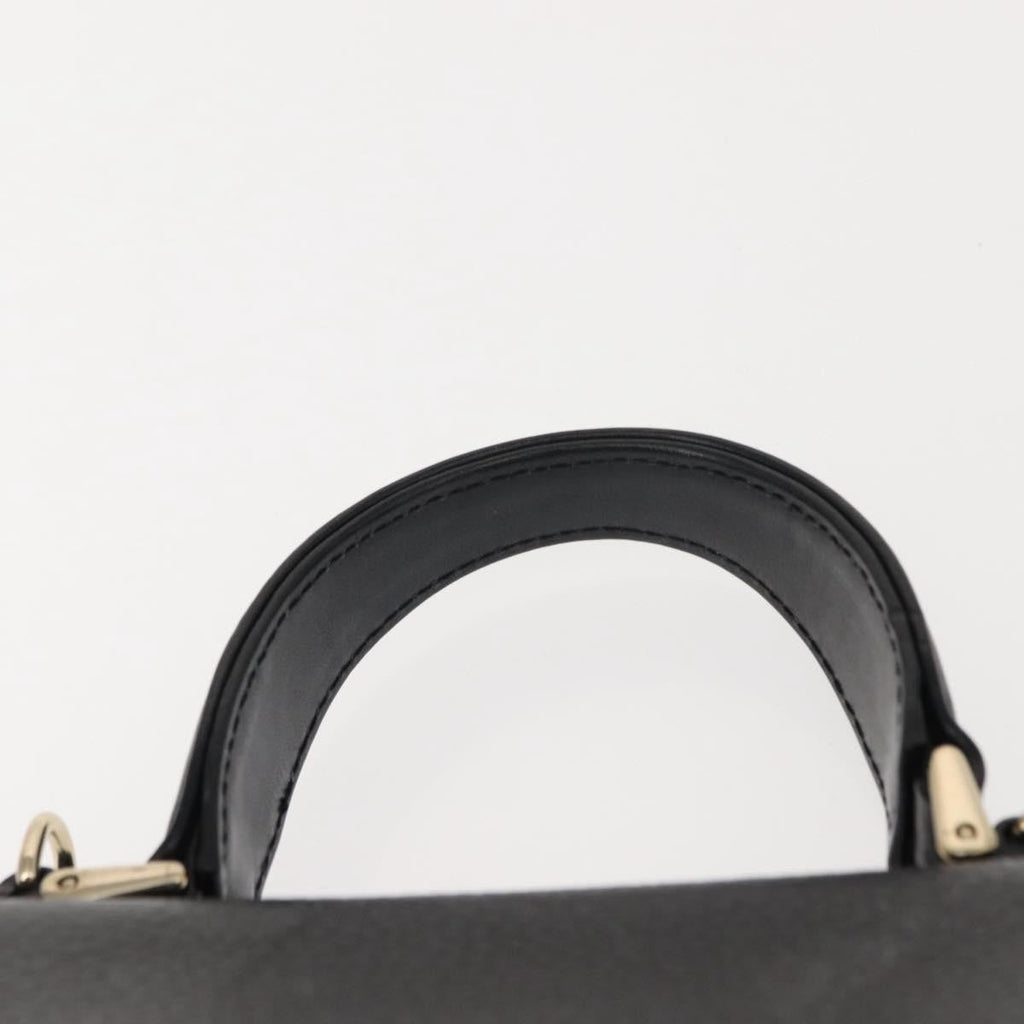 Burberry Vintage Handbag Leather Black Leather Handbag