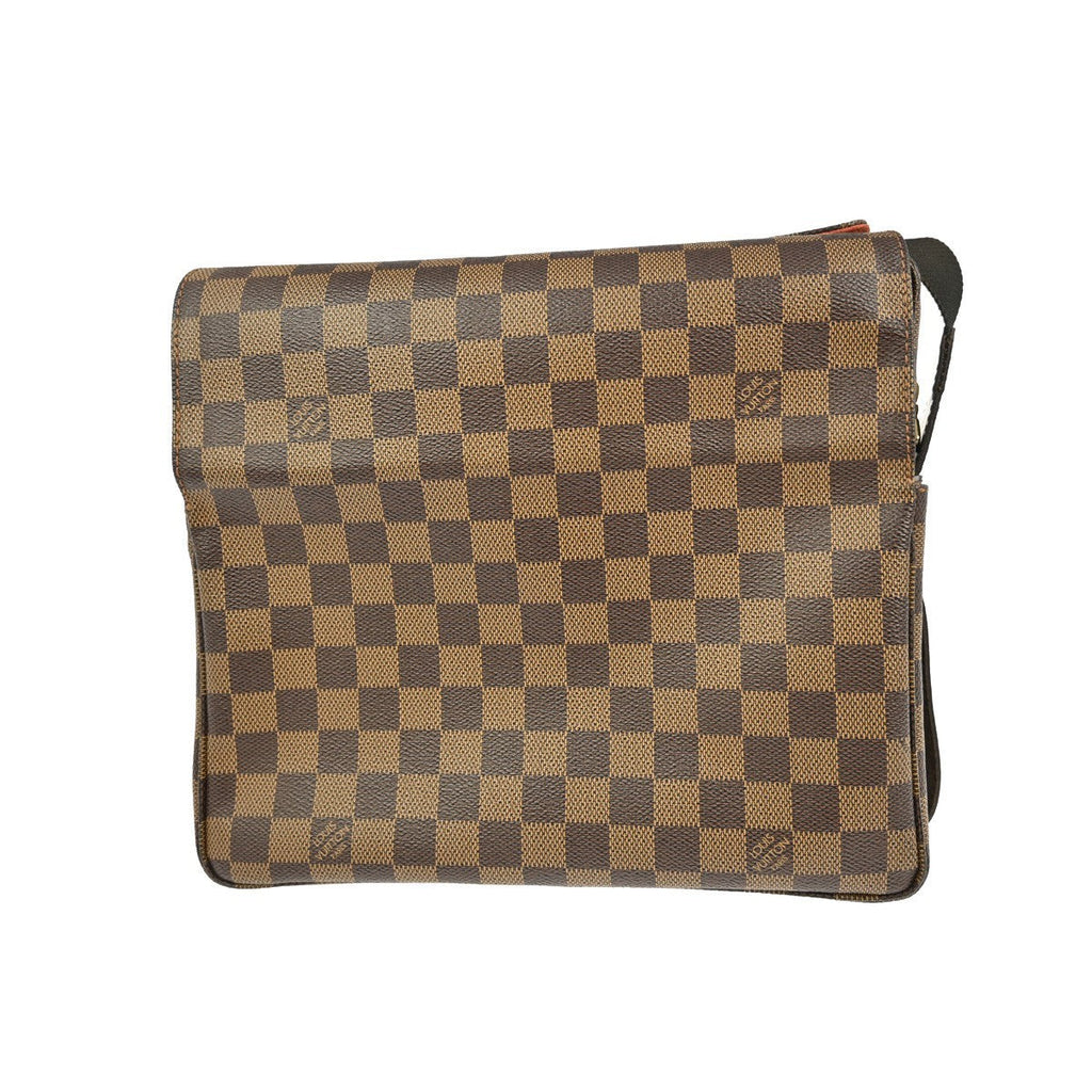Louis Vuitton Naviglio Handbag Damier Brown Canvas Shoulder Bag