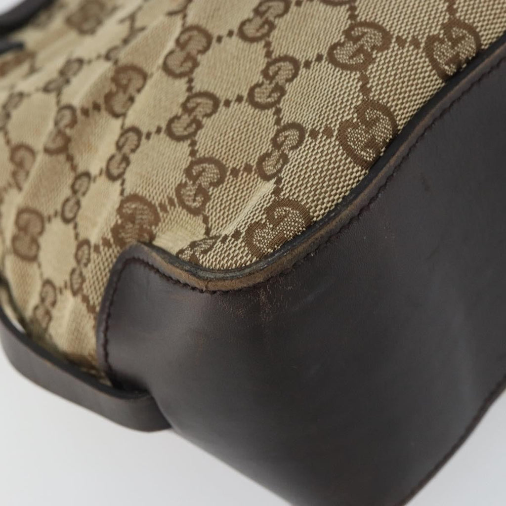 Gucci Belted Bucket Tote Gg Canvas With Leather Beige Canvas Tote Bag Bag (Pre-Owned)