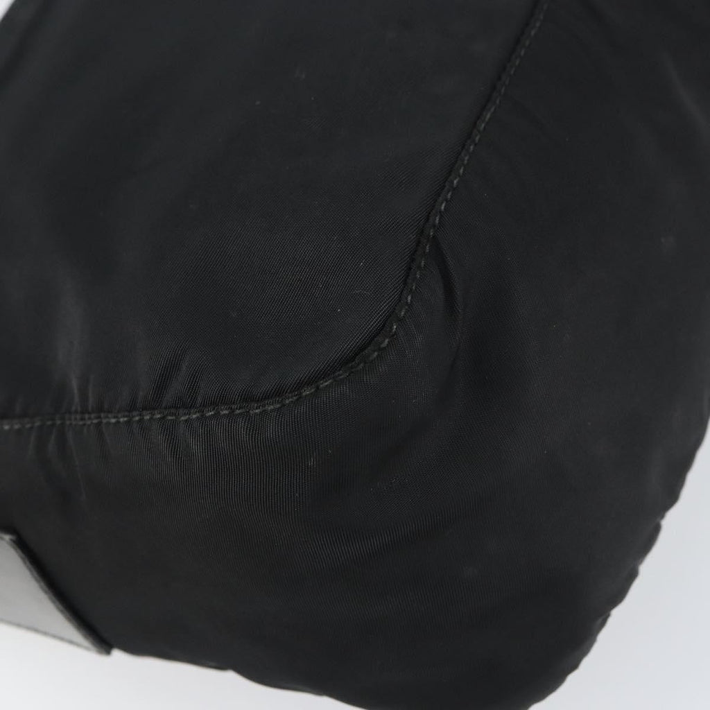 Prada Front Zip Messenger Bag Tessuto Black Nylon Shoulder Bag Bag