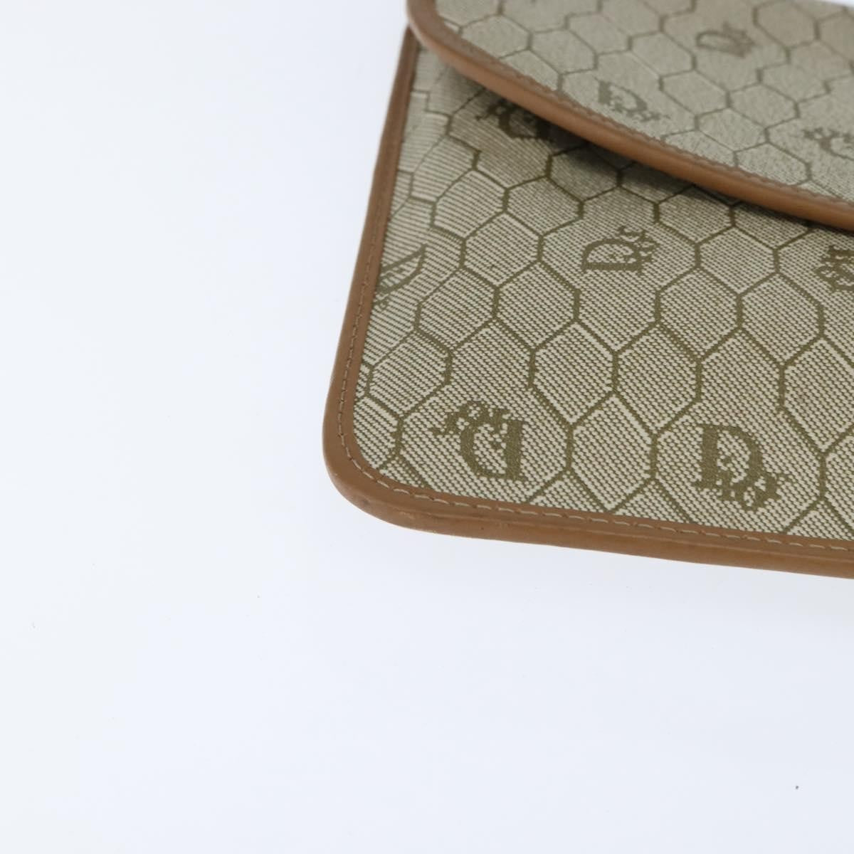 Christian Dior Vintage Honeycomb Clutch Canvas Beige Canvas Clutche & Pouche Bag (Pre-Owned)