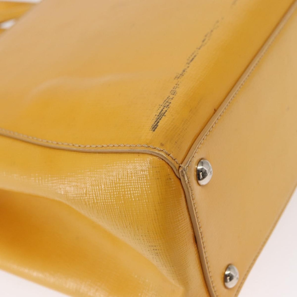 Fendi 2Jours Bag Leather Yellow Leather Handbag