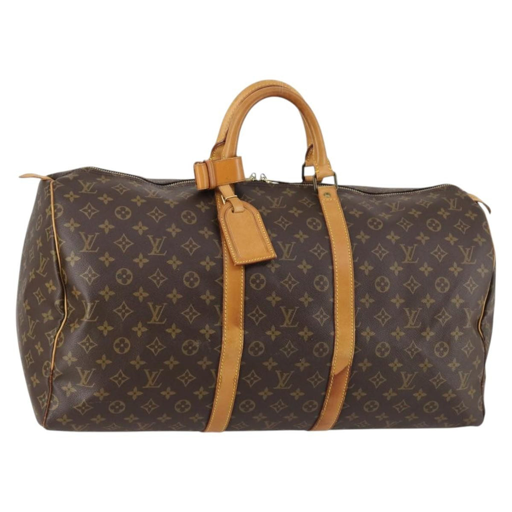 Louis Vuitton Keepall Bag Monogram Canvas Brown Canvas Travel Bag
