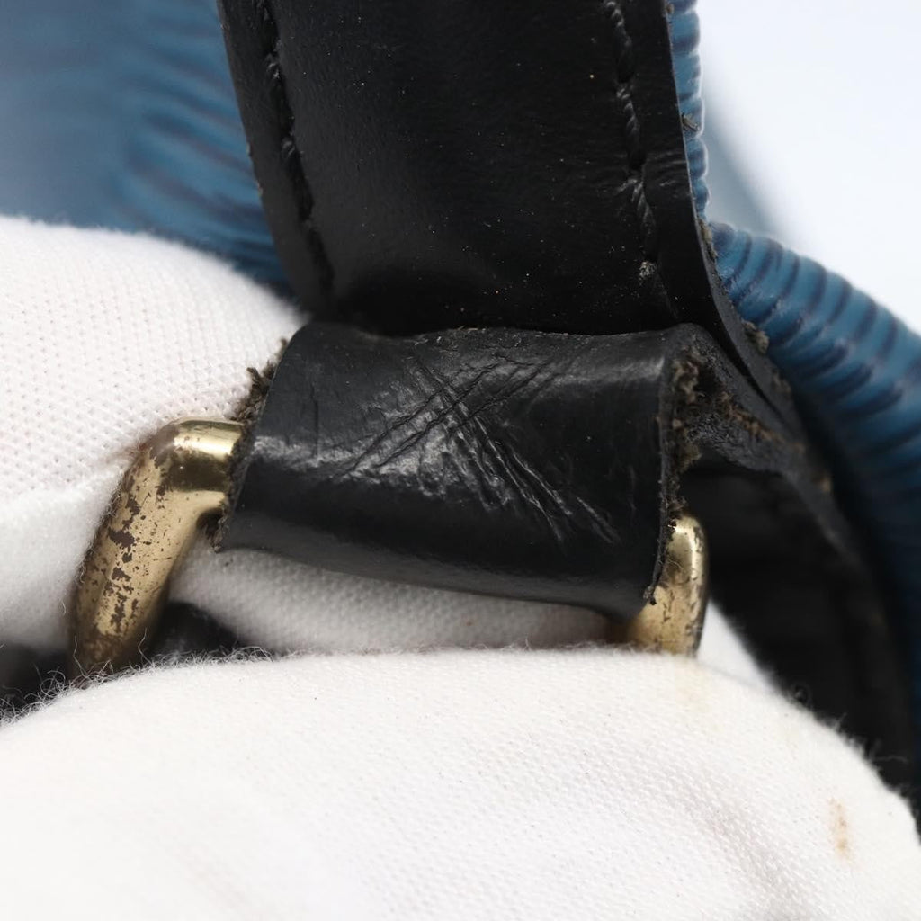Louis Vuitton Bicolor Petit Noe Handbag Epi Leather Blue Leather Shoulder Bag