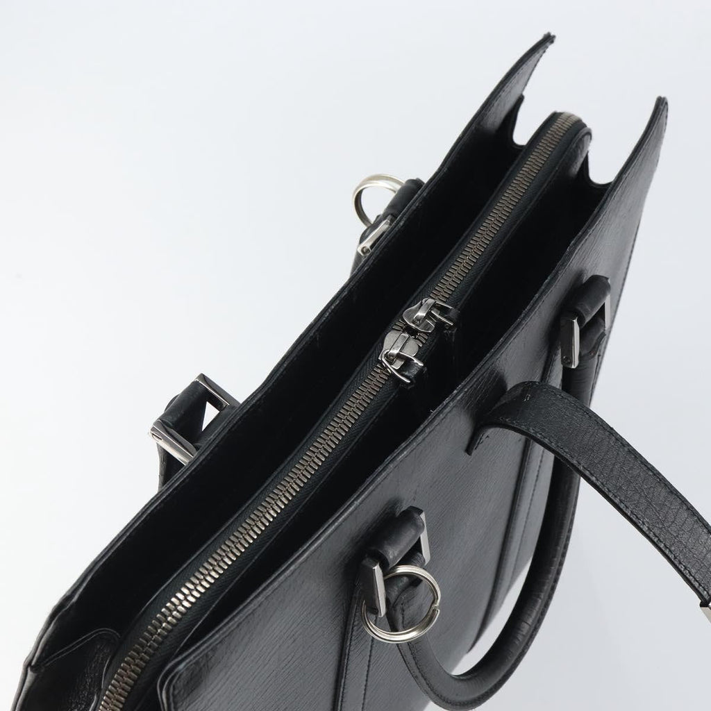 Gucci Vintage Handbag Leather Black Leather Handbag (Pre-Owned)