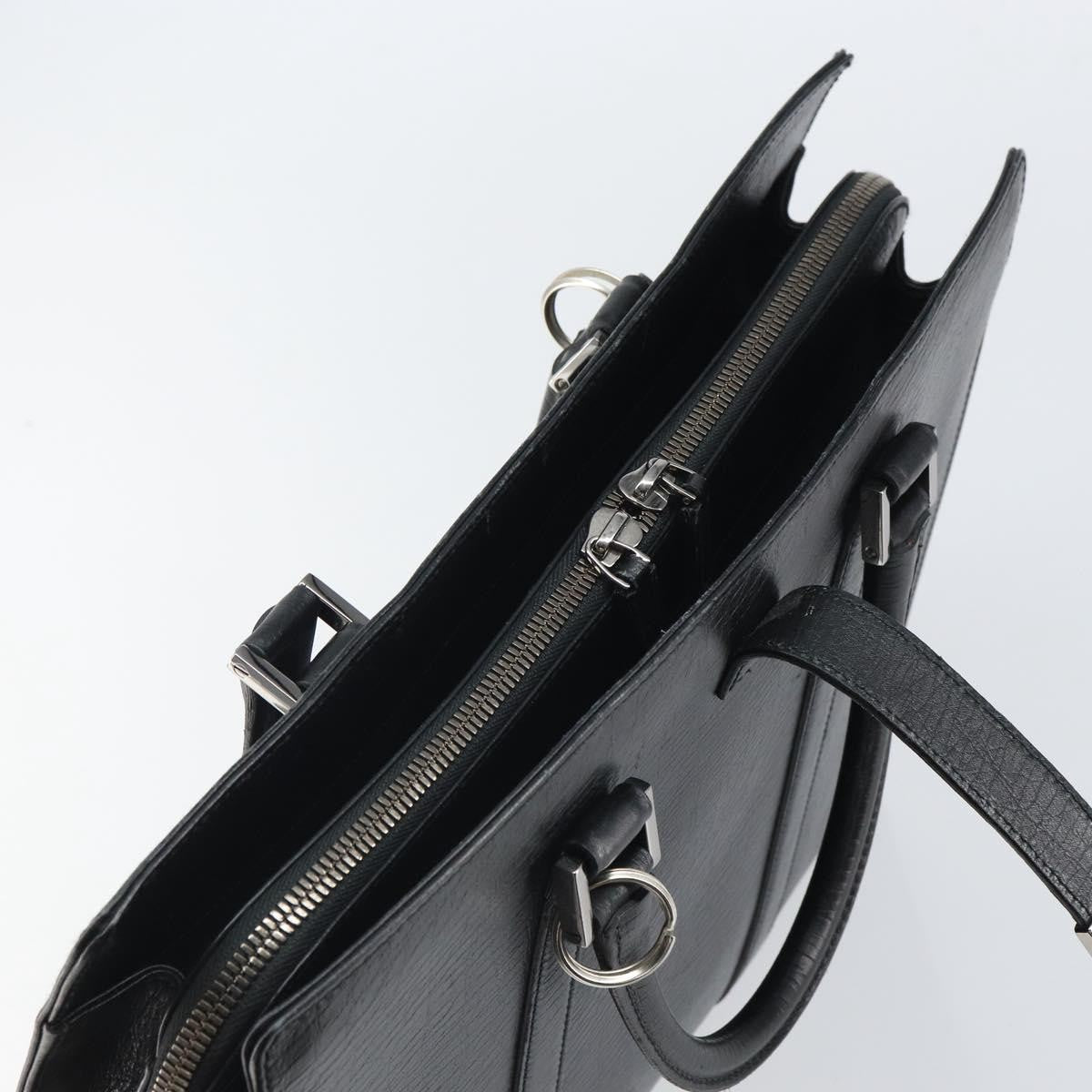 Gucci Vintage Handbag Leather Black Leather Handbag (Pre-Owned)
