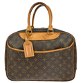 Louis Vuitton Deauville Handbag Monogram Canvas Brown Canvas Handbag