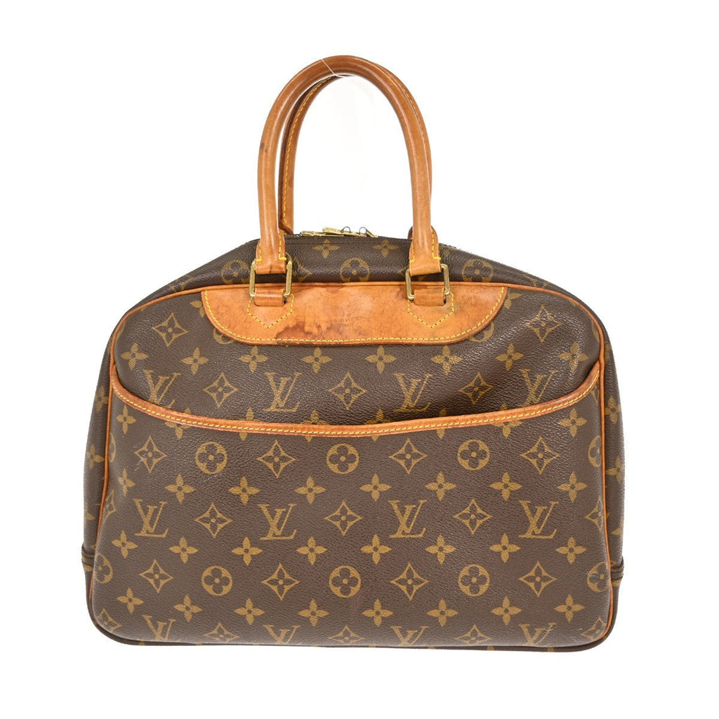 Louis Vuitton Deauville Handbag Monogram Canvas Brown Canvas Handbag