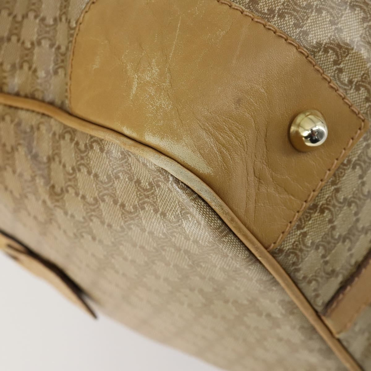 Celine Travel Duffle Bag Triomphe Coated Canvas Beige Canvas Travel Bag Bag