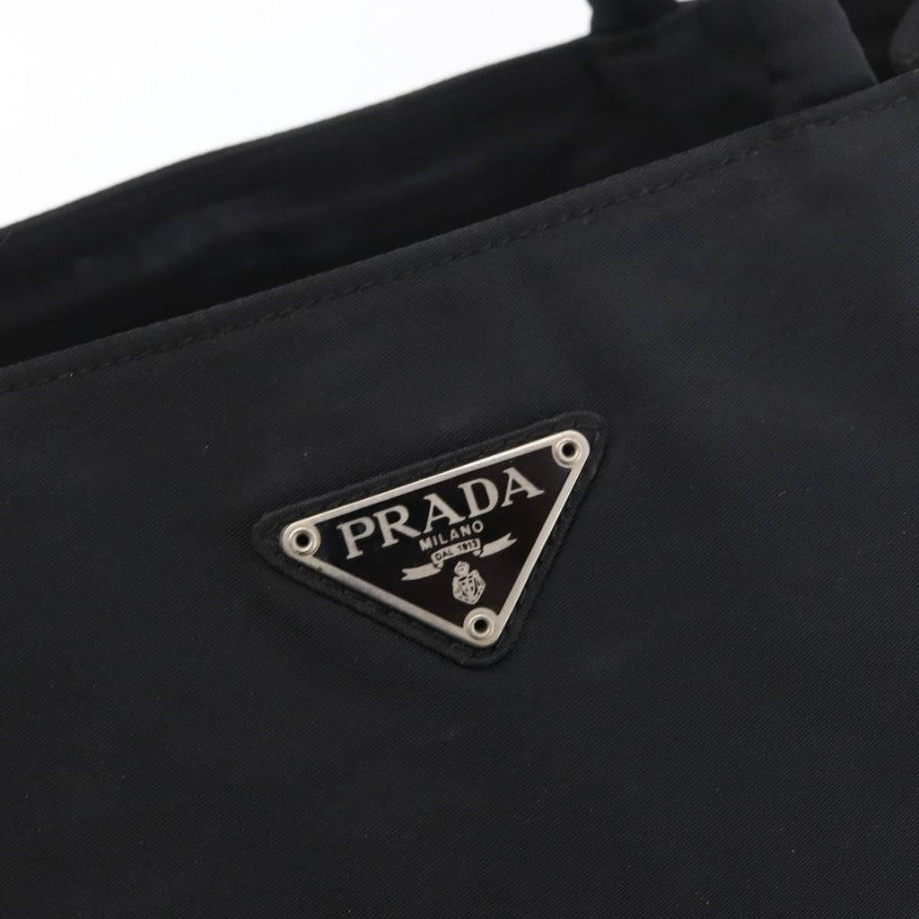 Prada Vintage Zip Tote Tessuto Black Nylon Tote Bag Bag