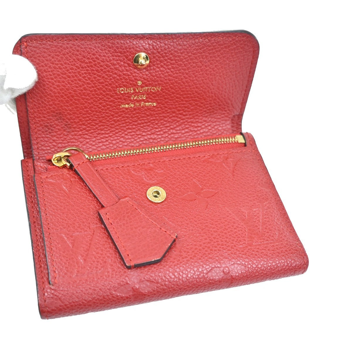 Louis Vuitton Pont Neuf Wallet Monogram Empreinte Leather Red Leather Wallets Accessory