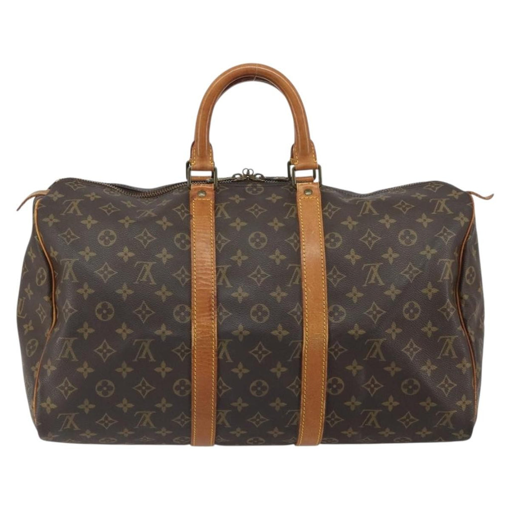 Louis Vuitton Keepall Bag Monogram Canvas Brown Canvas Travel Bag