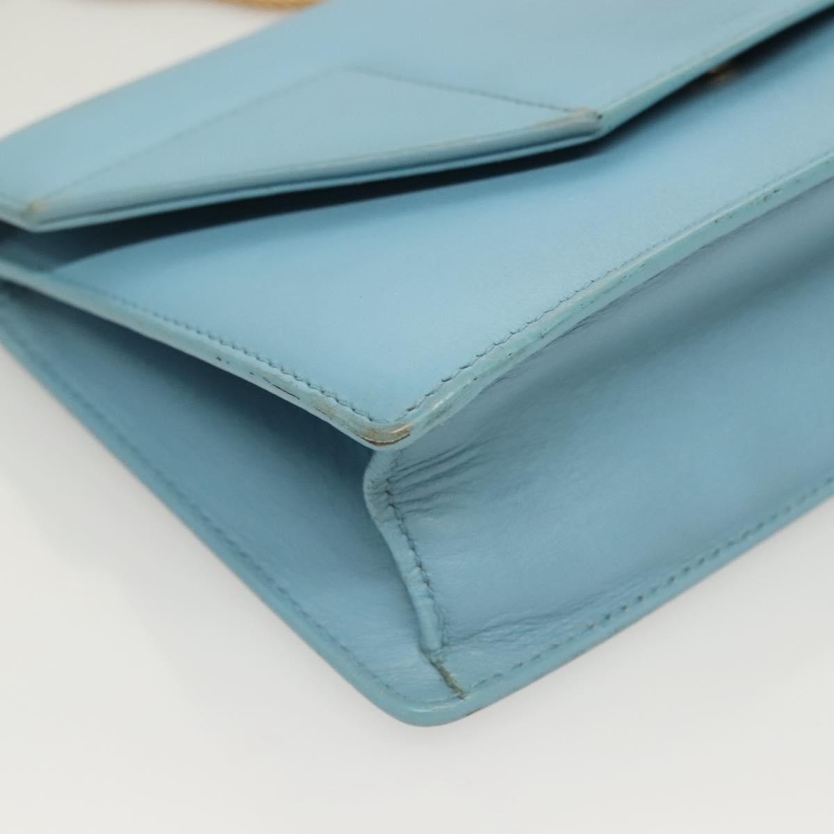 Saint Laurent Betty Bag Leather Blue Leather Shoulder Bag Bag (Pre-Owned)