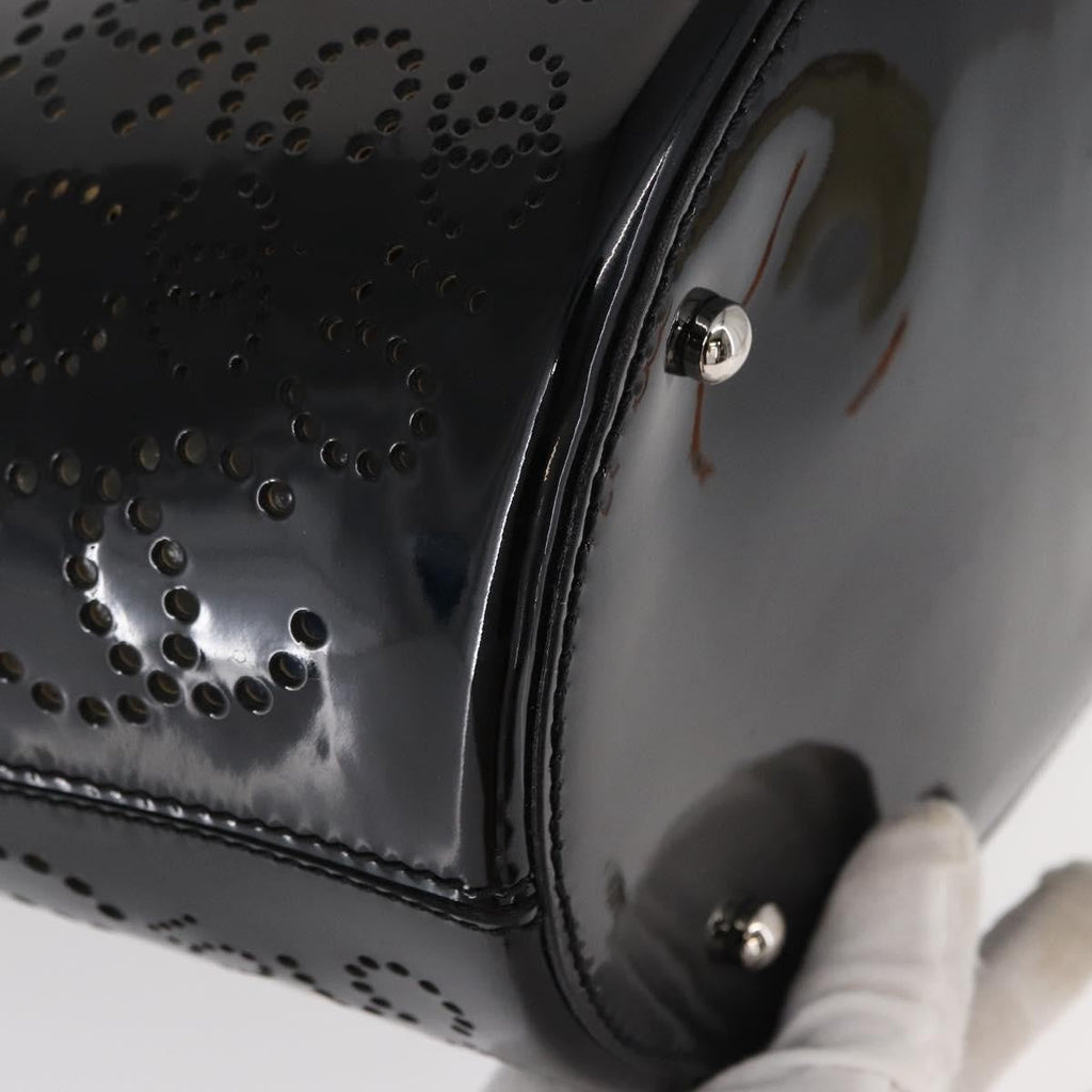 Chanel Cc No.5 Shopping Tote Perforated Patent Black Patent_Leather Tote Bag Bag