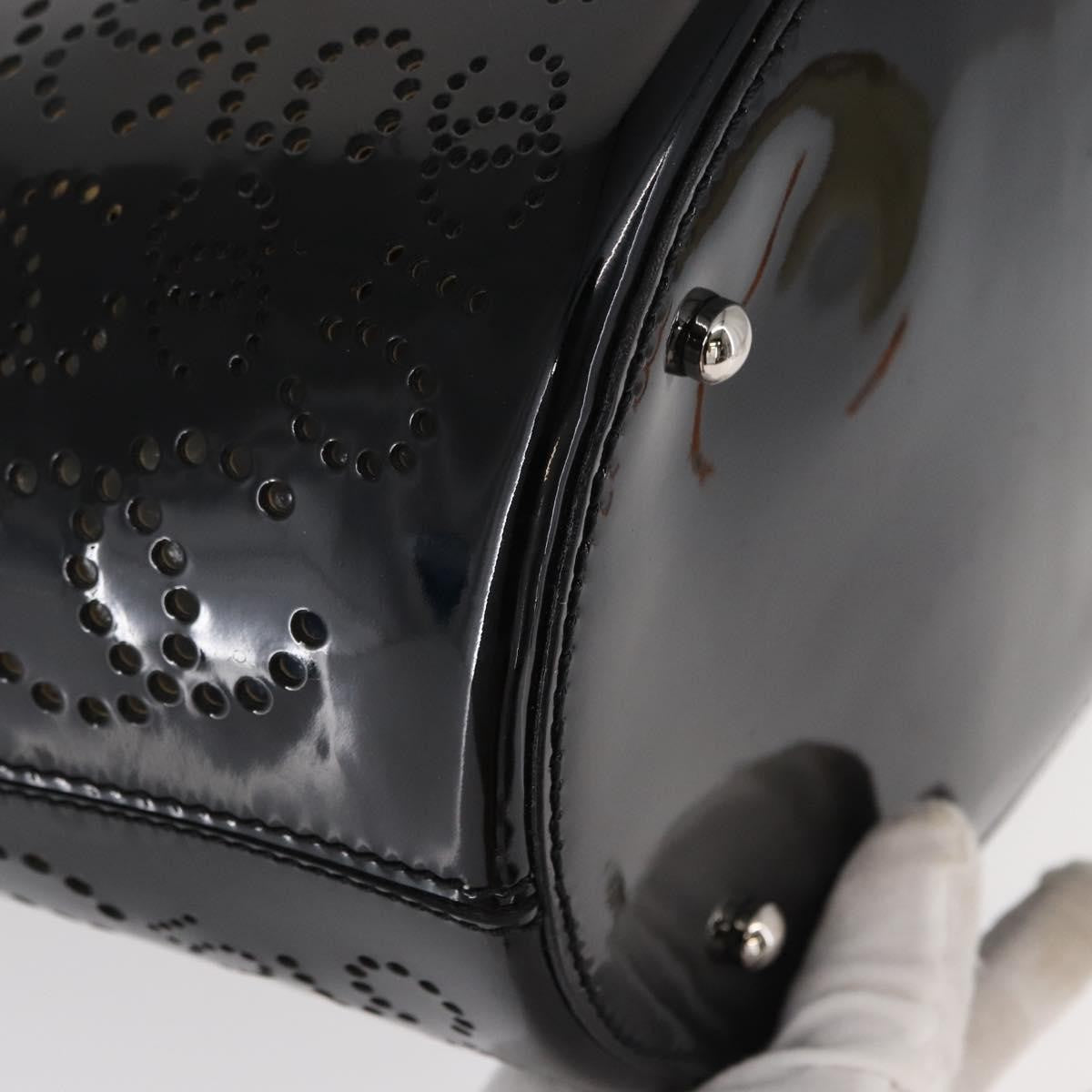 Chanel Cc No.5 Shopping Tote Perforated Patent Black Patent_Leather Tote Bag Bag