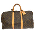 Louis Vuitton Keepall Bag Monogram Canvas Brown Canvas Travel Bag