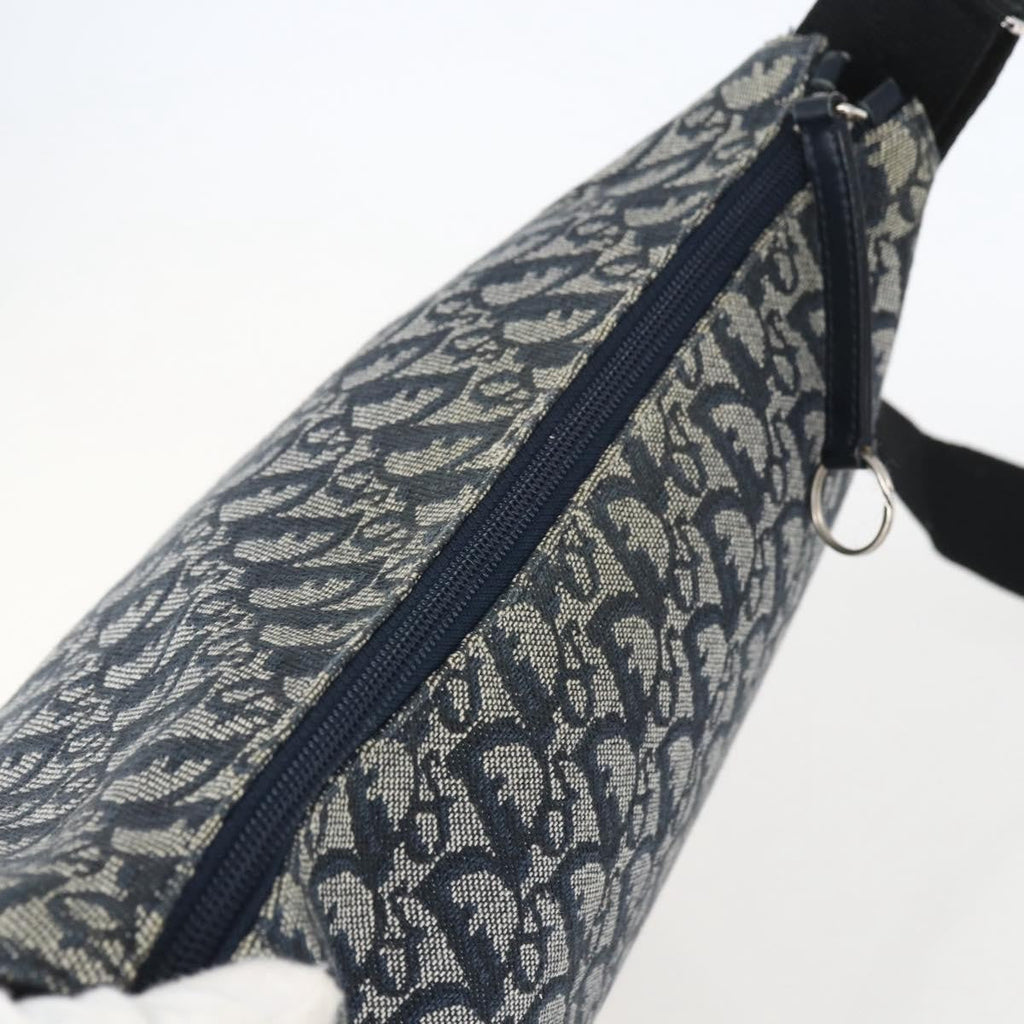 Christian Dior Vintage Trotter Shoulder Bag Canvas Navy Canvas Shoulder Bag Bag (Pre-Owned)