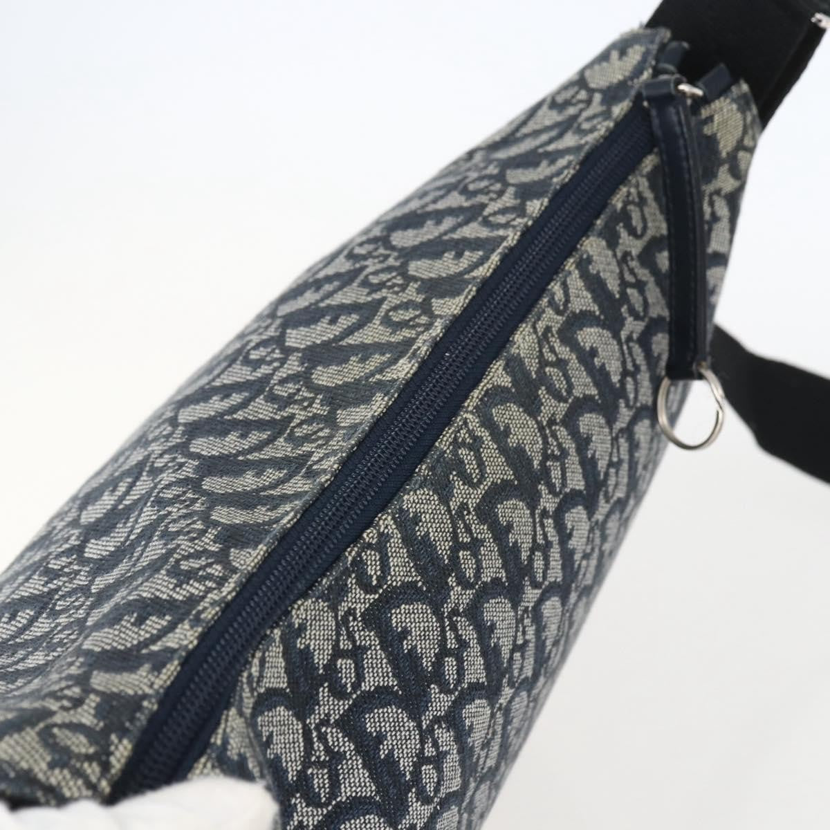 Christian Dior Vintage Trotter Shoulder Bag Canvas Navy Canvas Shoulder Bag Bag (Pre-Owned)