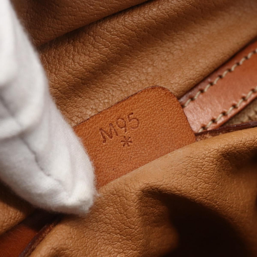 Celine Vintage Macadam Handbag Canvas And Leather Brown Canvas Handbag