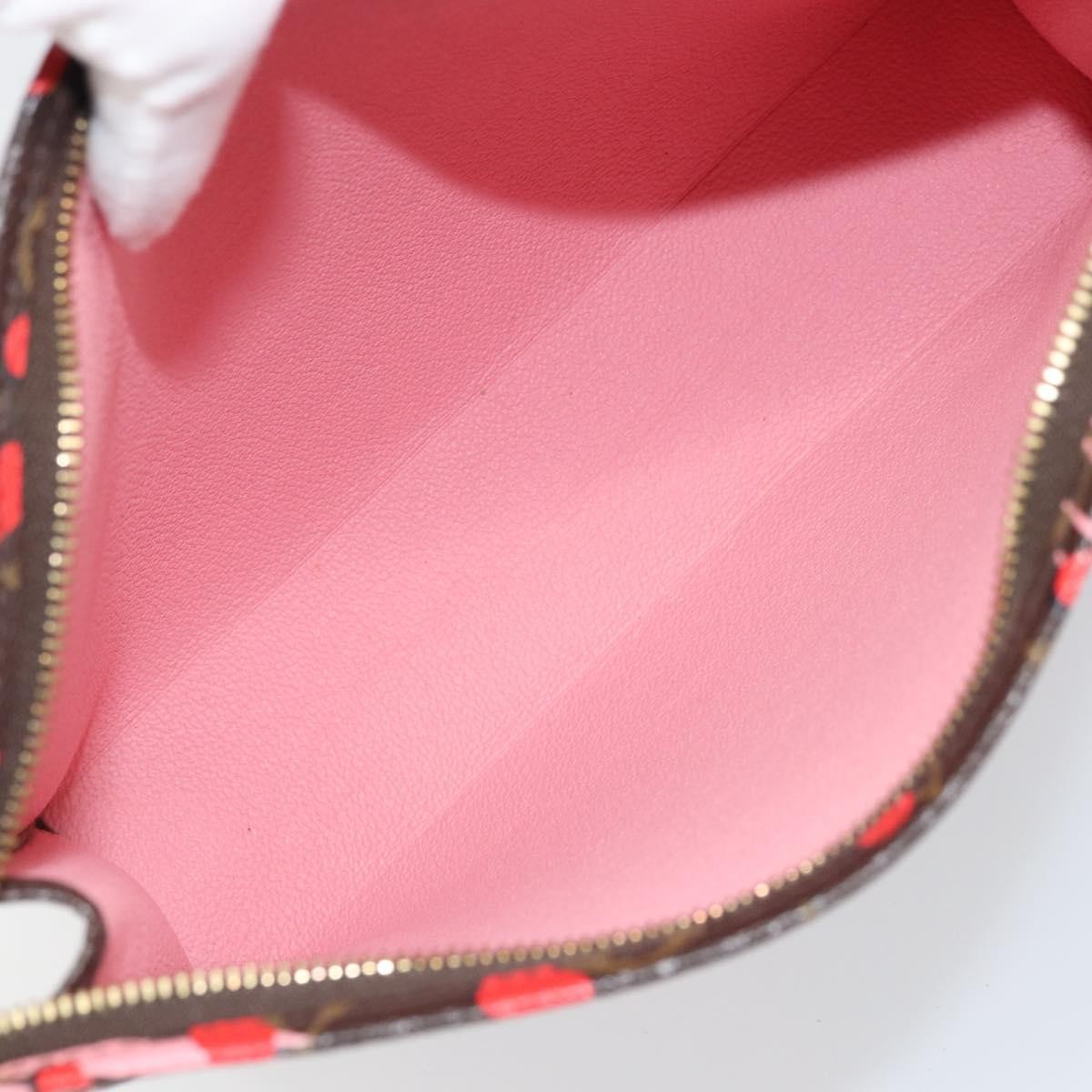 Louis Vuitton Toiletry Pouch Limited Edition Monogram Jungle Dots Red Canvas Clutche & Pouche Bag