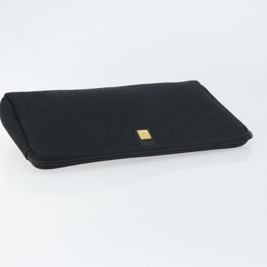 Christian Dior Trotter Pouch Canvas Black Canvas Clutche & Pouche Bag (Pre-Owned)