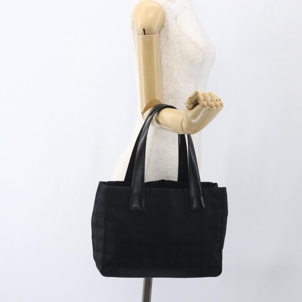 Chanel Travel Line Tote Nylon Black Nylon Tote Bag Bag