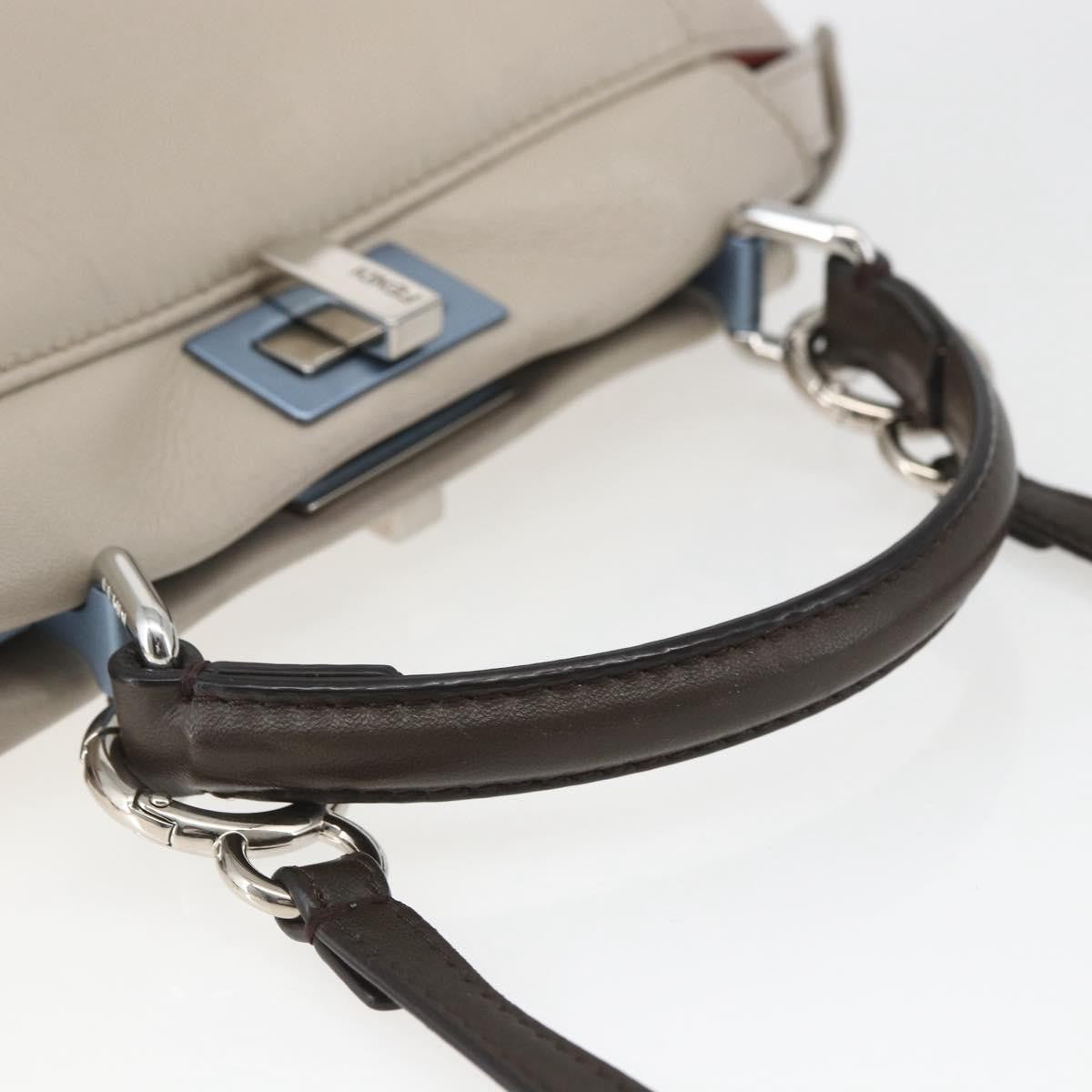 Fendi Peekaboo Bag Leather Beige Leather Handbag