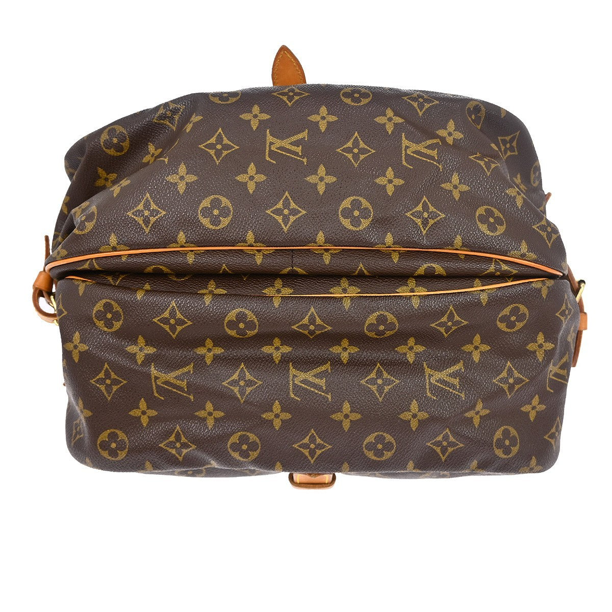 Louis Vuitton Saumur Handbag Monogram Canvas Brown Canvas Shoulder Bag