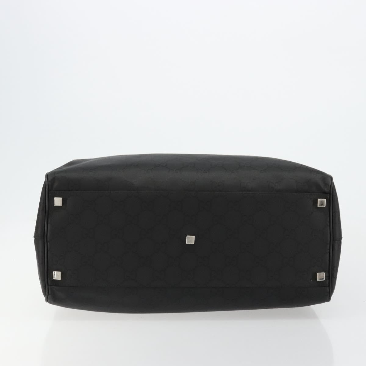 Gucci Duffle Bag Jumbo Gg Embossed Leather Black Pvc Handbag (Pre-Owned)