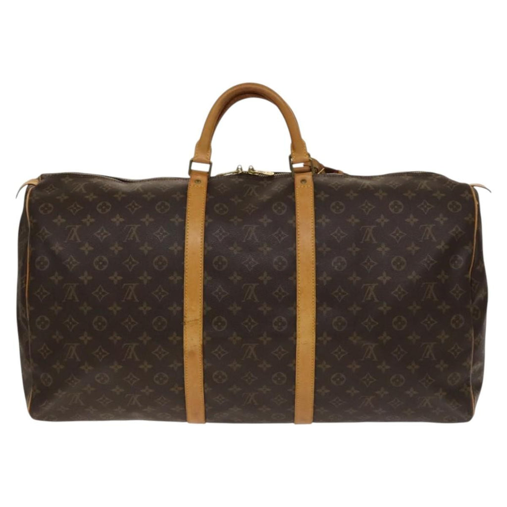 Louis Vuitton Keepall Bag Monogram Canvas Brown Canvas Travel Bag