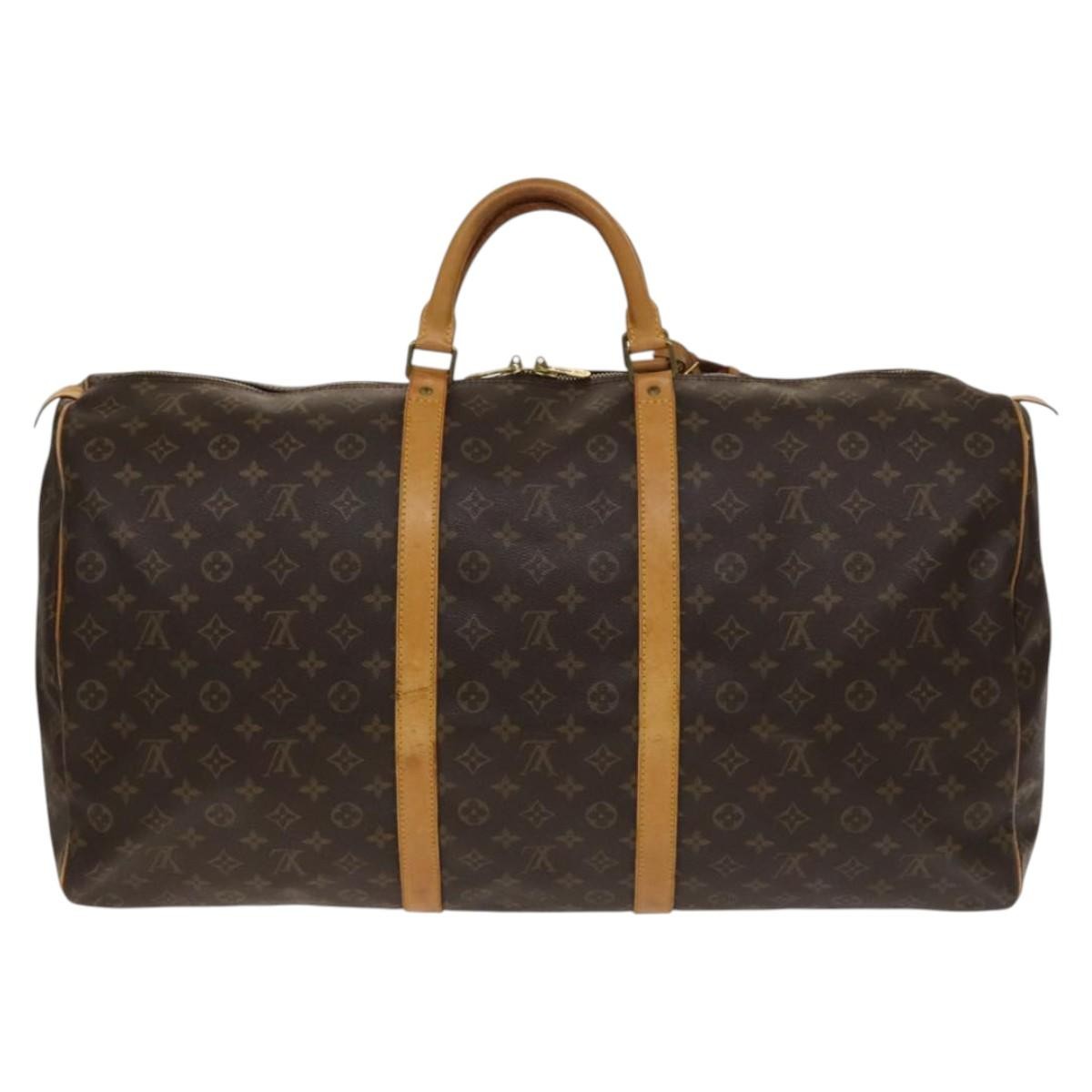 Louis Vuitton Keepall Bag Monogram Canvas Brown Canvas Travel Bag