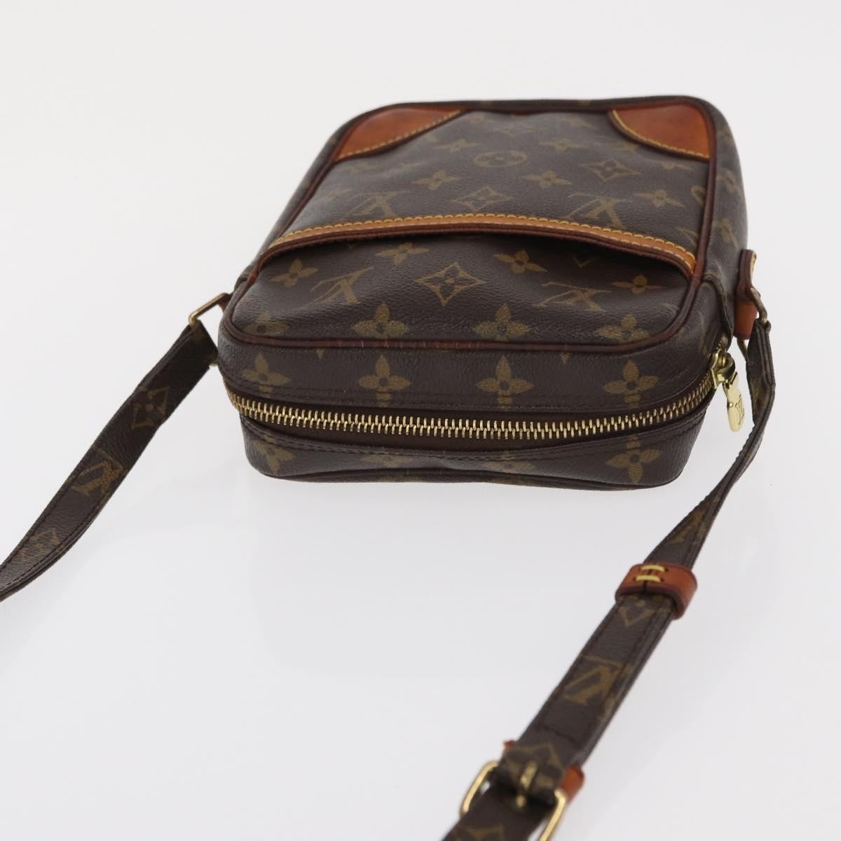 Louis Vuitton Danube Handbag Monogram Canvas Brown Canvas Shoulder Bag