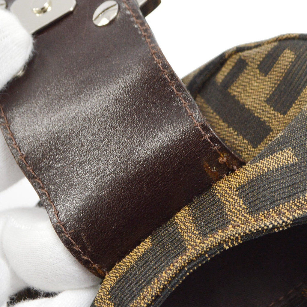 Fendi Cookie Hobo Zucca Canvas Brown Canvas Clutche & Pouche Bag