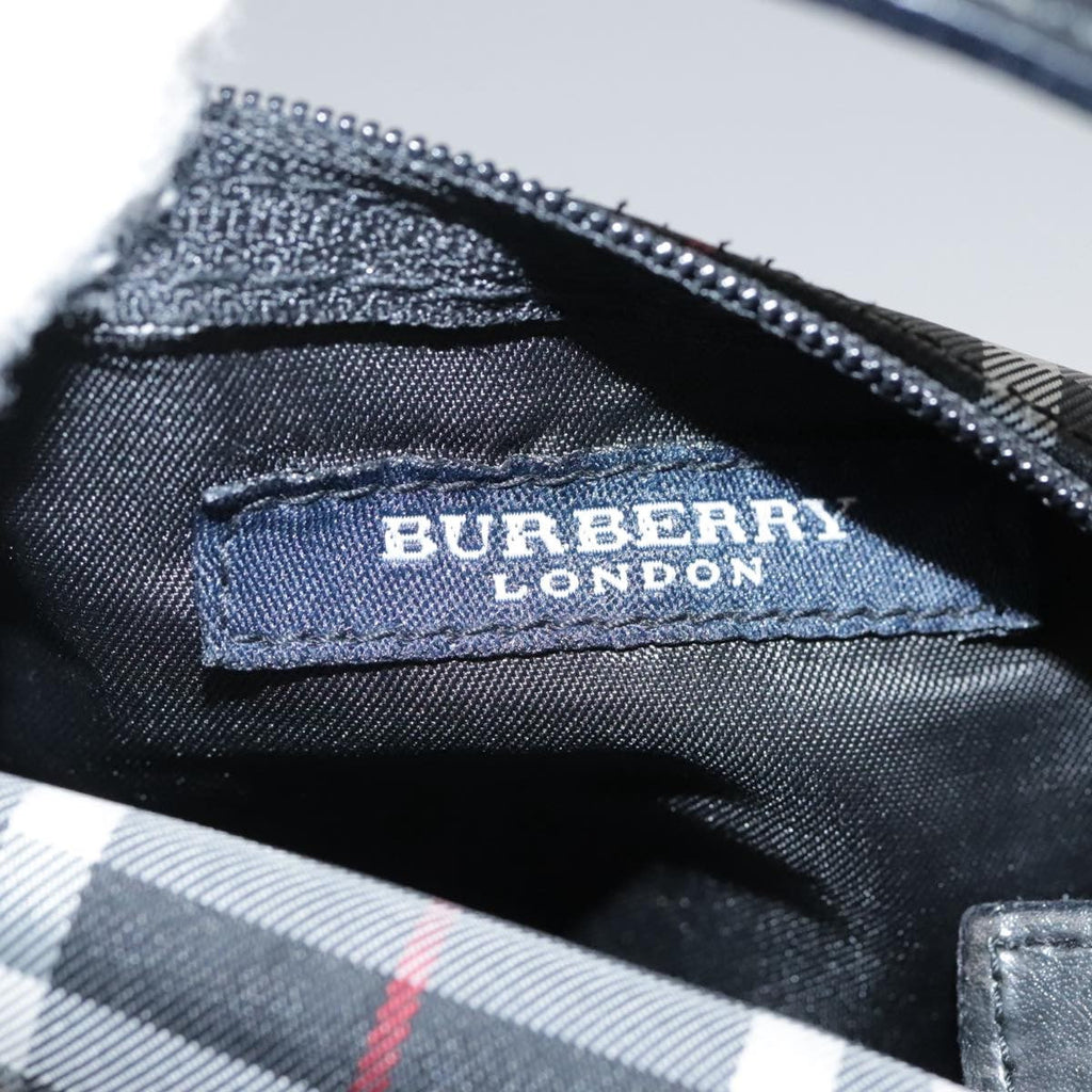 Burberry Nova Check Handbag Nylon Black Nylon Handbag
