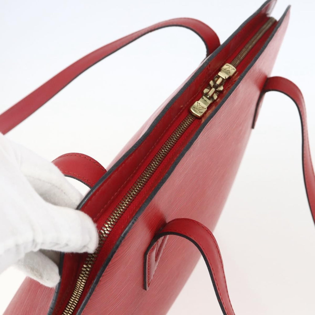 Louis Vuitton Lussac Handbag Epi Leather Red Leather Shoulder Bag