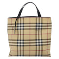 Burberry Nova Check Tote Canvas Check Pattern Beige Canvas Tote Bag