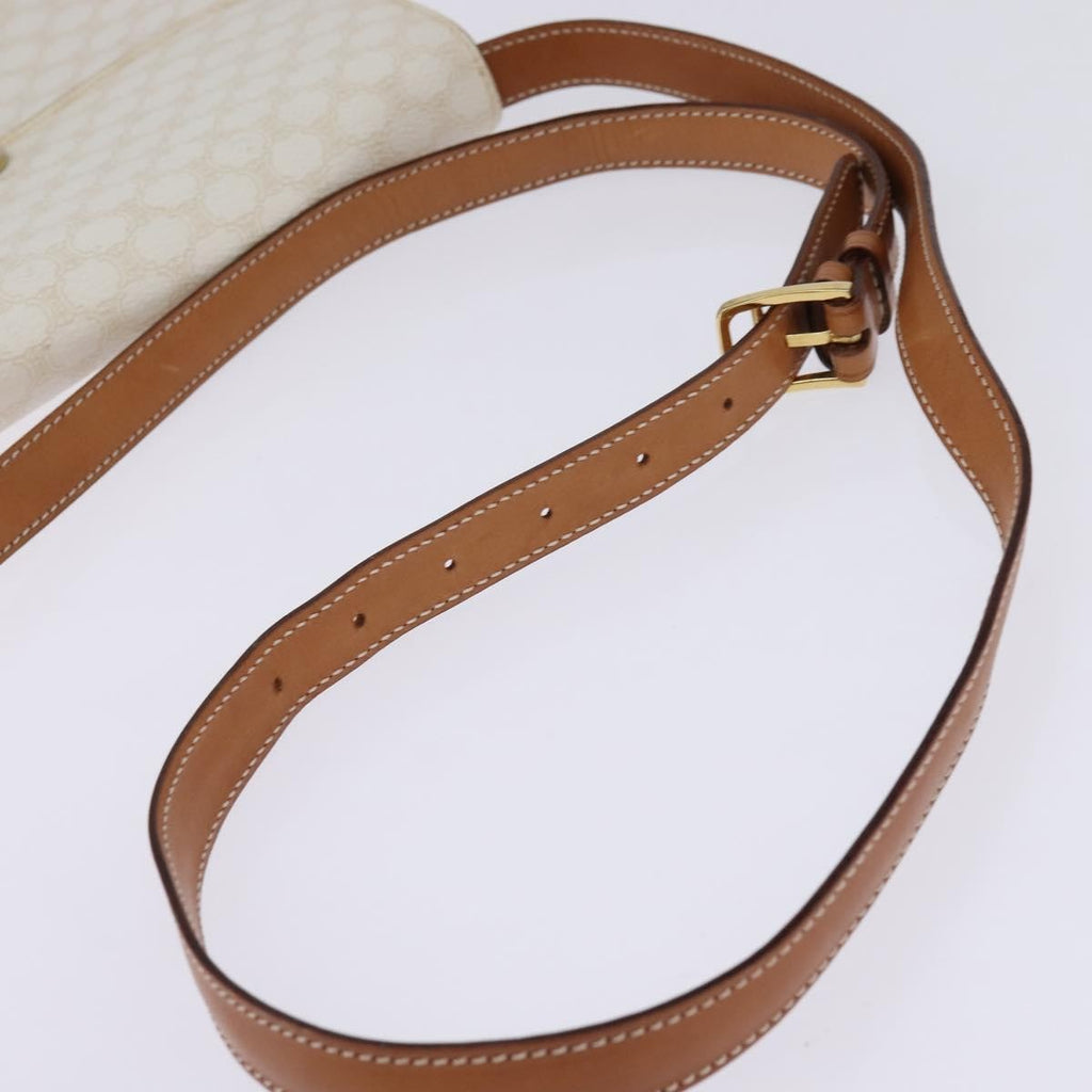 Celine Macadam Shoulder Bag Pvc Leather White Canvas Bag