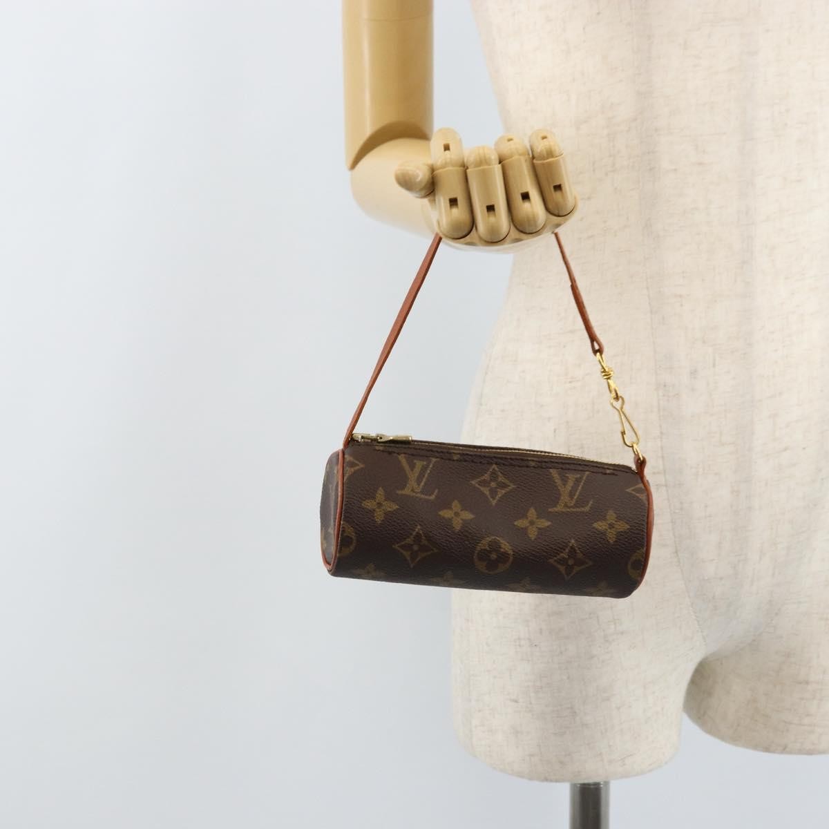 Louis Vuitton Papillon Pochette Monogram Canvas Brown Canvas Clutche & Pouche Bag