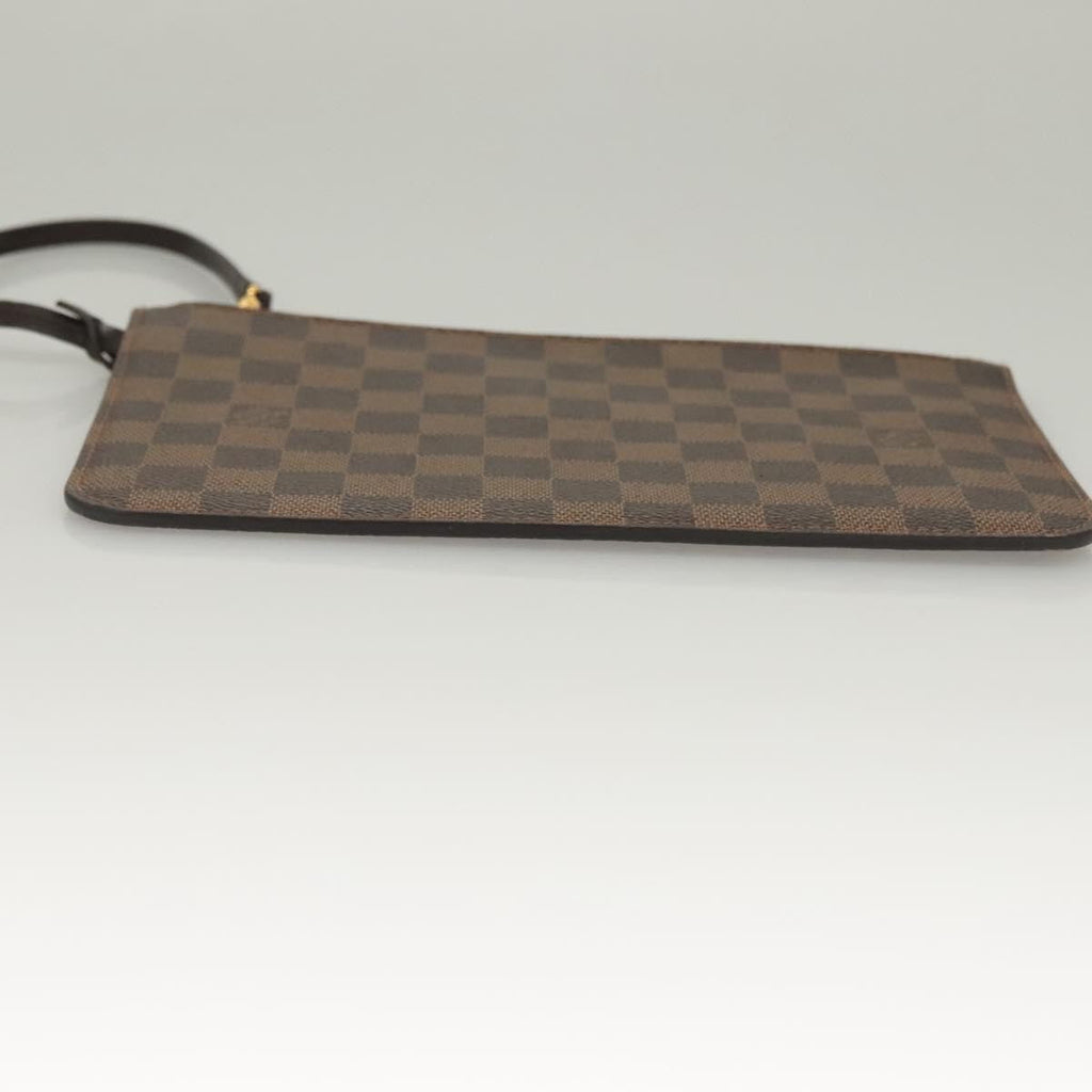 Louis Vuitton Neverfull Pochette Damier Brown Canvas Bag