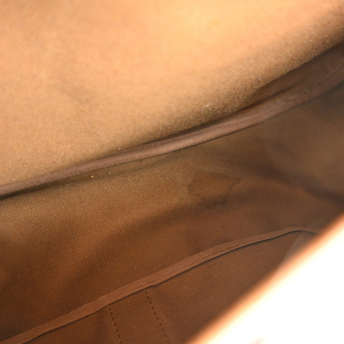 Louis Vuitton Saumur Handbag Monogram Canvas Brown Canvas Shoulder Bag